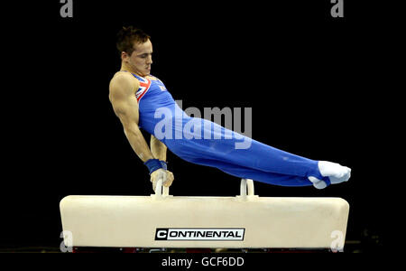 Great Britain's Daniel Keatings competes on the Pommel Horse during the European Artistic Championships at the NIA, Birmingham. Stock Photo
