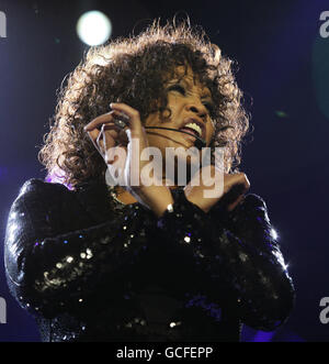 Whitney Houston in concert - London Stock Photo