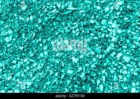 Rough brick ground shot mainly turquoise grayish grayscale background Stock Photo