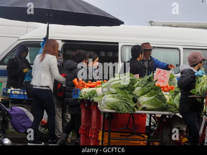 Market scenes at the flea market in Avondale, Auckland, New Zealand Stock Photo