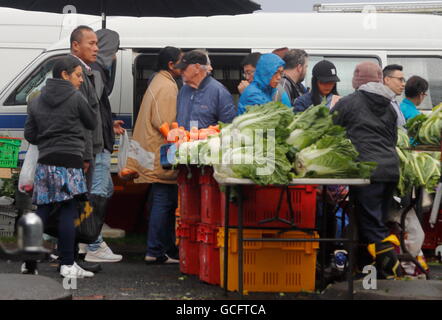 Market scenes at the flea market in Avondale, Auckland, New Zealand Stock Photo