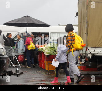 Market scenes at the flea market in Avondale, Auckland, New Zealand Stock Photo