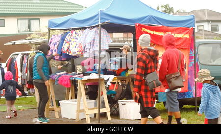 Market scenes at the flea market in Avondale, Auckland, New Zealand Stock Photo