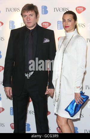 Ivor Novello Awards - London. Simon le Bon and his wife Yasmin arrive at the Ivor Novello Awards at the Grosvenor House in central London. Stock Photo