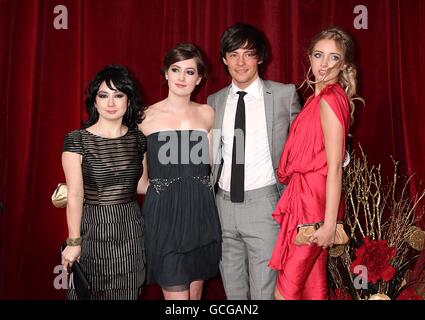 (left to right) Amy Yamazaki, Beth Kingston, Elliot James Langridge and Alice Barlow arriving for the 2010 British Soap Awards at the ITV Studios, South Bank, London. Stock Photo