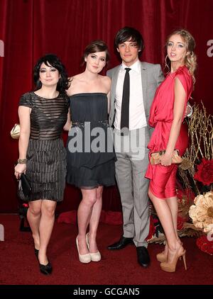 (left to right) Amy Yamazaki, Beth Kingston, Elliot James Langridge and Alice Barlow arriving for the 2010 British Soap Awards at the ITV Studios, South Bank, London. Stock Photo