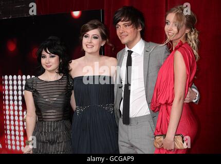 (left to right) Amy Yamazaki, Beth Kingston, Elliot James Langridge and Alice Barlow arriving for the 2010 British Soap Awards at the ITV Studios, South Bank, London. Stock Photo