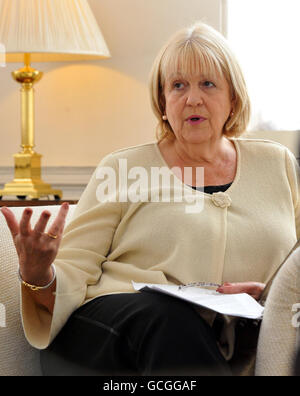 Welsh Secretary Cheryl Gillan speaks during an interview at the Welsh Office, Gwydr House, Whitehall, London. Stock Photo