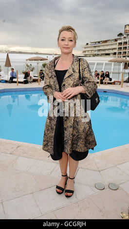 Lesley Manville attends the London Film Festival reception at the Palais Stephanie in Cannes, France. Stock Photo