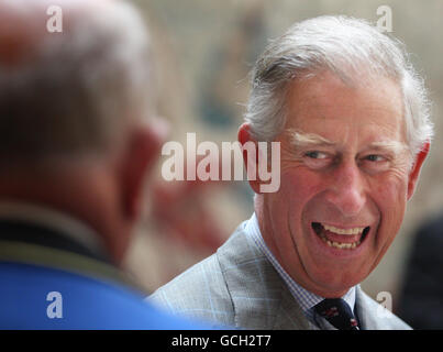 The Prince of Wales, known as the Duke of Rothesay in Scotland, hosts a reception for Combat Stress at Dumfries House in Cumnock, Ayrshire.