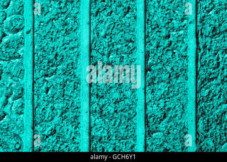 Perfect turquoise grayish gray scale high resolution natural urban brick wall background with vertical stripes structure Stock Photo