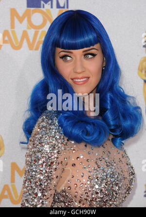 Katy Perry arrives for The 2010 MTV Movie Awards, Universal Studios, Los Angeles. Stock Photo