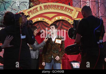 Big Brother 11 - Launch Night. Mario is chosen to enter the Big Brother house at Elstree Studios, Borehamwood, Hertfordshire. Stock Photo