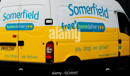 Supermarket delivery stock. A Somerfield home delivery van. Stock Photo