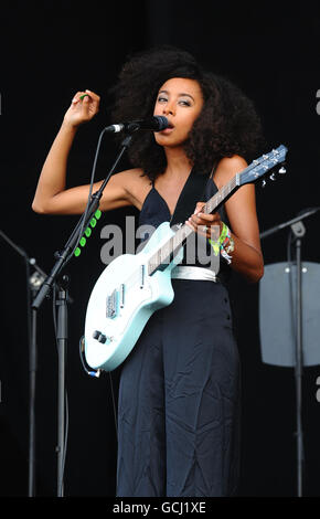 Corinne Bailey Rae is seen onstage at the Hard Rock Calling Festival in ...