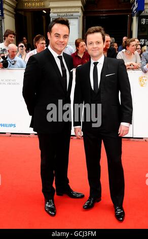 Anthony McPartlin (left) and Declan Donnelly (right) arriving for the BAFTA television awards at the London Palladium. Stock Photo