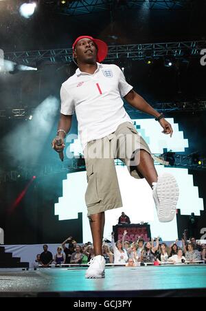 Capital Radio Summertime Ball - London. Dizzee Rascal on stage during the Capital FM Summertime Ball at Wembley Stadium. Stock Photo