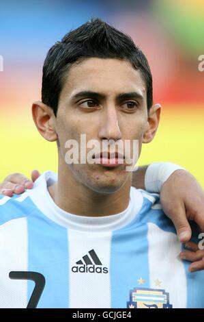 Soccer - 2010 FIFA World Cup South Africa - Group B - Argentina v Nigeria - Ellis Park. Angel Di Maria, Argentina Stock Photo