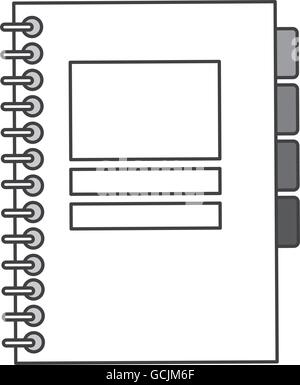 closed wired notebook icon Stock Vector