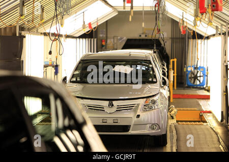 A generic stock photo of a Toyota passing through the final inspection section of the production line at the Toyota plant, Burnaston, near Derby. Stock Photo