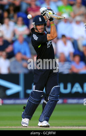 Cricket - NatWest Series - Second One Day International - England v Australia - SWALEC Stadium. England's Kevin Pietersen in action Stock Photo