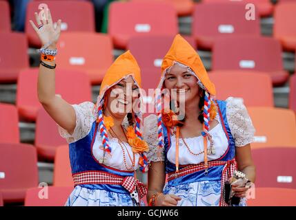 Soccer - 2010 FIFA World Cup South Africa - Quarter Final - Netherlands v Brazil - Nelson Mandela Bay Stadium. Netherlands fans in the stands Stock Photo