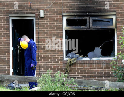 A general view of the house in Bradford where two children died ...