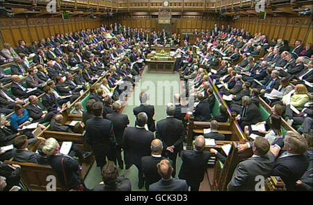 A general view of Prime Minister's Questions in the House of Commons, London. Stock Photo
