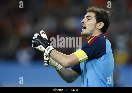 Soccer - 2010 FIFA World Cup South Africa - Semi Final - Germany v Spain - Durban Stadium. Iker Casillas, Spain goalkeeper Stock Photo