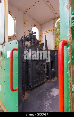 Old restored steam locomotive Stock Photo