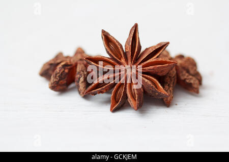 Stars of anise isolated on white background Stock Photo
