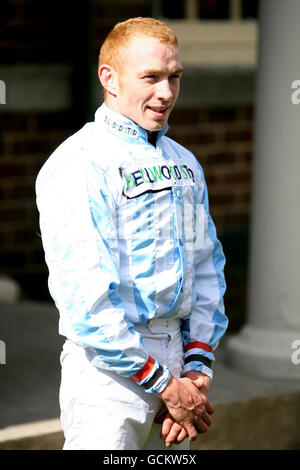 Horse Racing - Ripon Racecourse. Jockey Michael Stainton after winning The William Hill Great St Wilfred Stakes on Damika Stock Photo