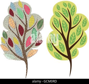 Stylized vector tree. Vector illustration Eps 10 Stock Vector