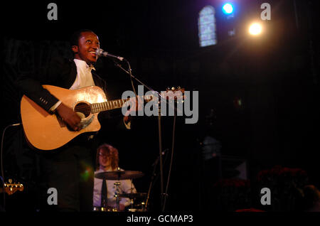 Tinashe performing on stage at the Union Chapel in north London. Stock Photo