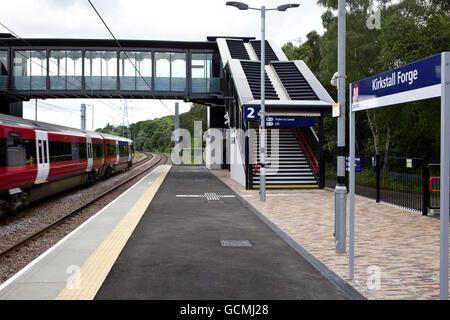 Kirkstall Forge Railway Station, opened in June 2016 Stock Photo