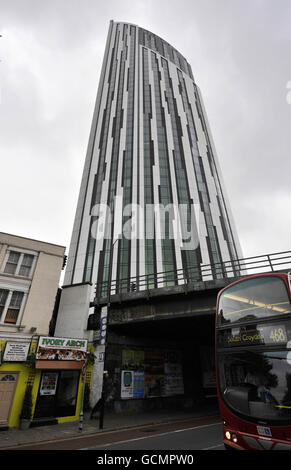 The strata building in the elephant and Castle, London, whose wind ...