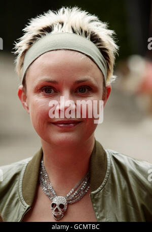 Gail Porter arriving for the gala screening of Cats & Dogs: The Revenge Of Kitty Galore, at Holland Park Theatre in London. Stock Photo