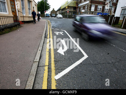 160,000 route from the seafront to Draper's Mill. Stock Photo