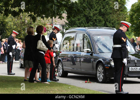 Marine Adam Brown funeral Stock Photo