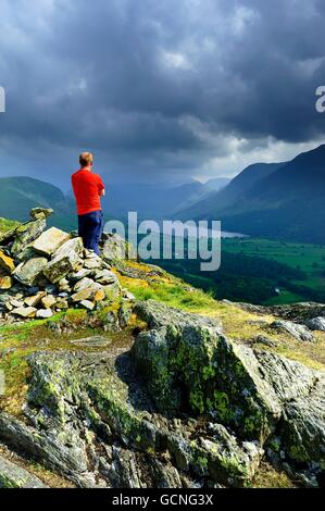 Storm clouds over the Gable Fells Stock Photo - Alamy