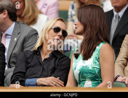 Martina Navratilova And Julia Lemigova On Day Twelve Of The Wimbledon 