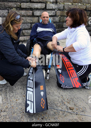 Philippe Croizon Channel swim Stock Photo