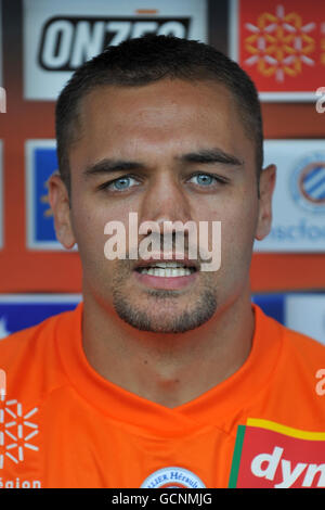 Soccer - French Premiere Division - Montpellier v AS Nancy Lorraine - Stade de la Mosson. Laurant Pionnier, Montpellier goalkeeper Stock Photo