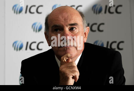 ICC anti-corruption and security unit chairman Sir Ronnie Flanagan during a Press conference at the Lords Cricket Ground, London. Stock Photo