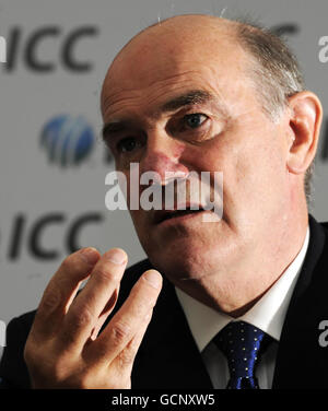 ICC anti-corruption and security unit chairman Sir Ronnie Flanagan during a Press conference at the Lords Cricket Ground, London. Stock Photo