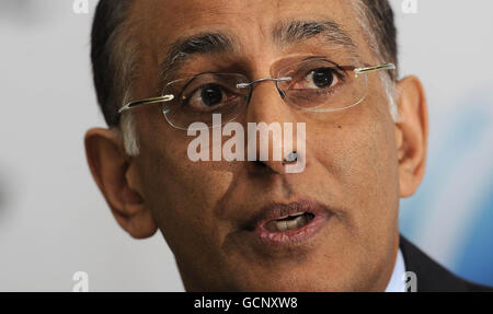 Cricket - ICC Press Conference - Lords Cricket Ground. ICC chief executive Haroon Lorgat during a Press conference at the Lords Cricket Ground, London. Stock Photo