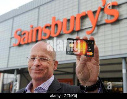 Sainsbury's new Gold Credit Card launch Stock Photo