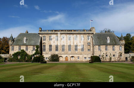 Queen opens sports hall at Gordonstoun School Stock Photo