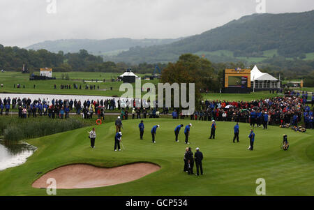 Golf - 38th Ryder Cup - Europe v USA - Practice Day Two - Celtic Manor Resort Stock Photo