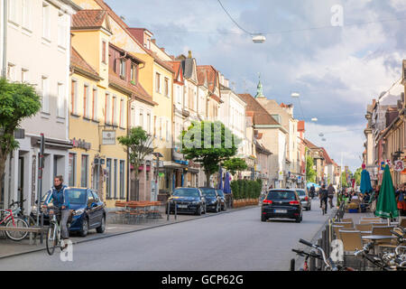 Street view in Erlangen, Bavaria, Germany Stock Photo